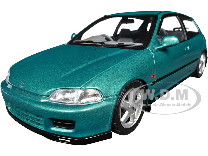 1991 Honda Civic (EG6) RHD (Right Hand Drive) Aztec Green Metallic 1/18 Diecast Model Car by Solido - Honda Models