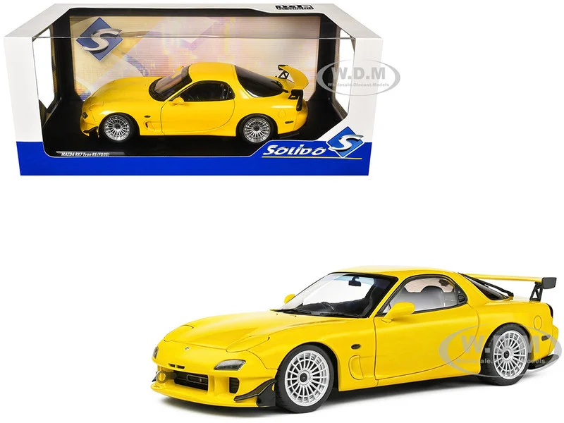 1994 Mazda RX7 Type RS (FD3RS) RHD (Right Hand Drive) Yellow 1/18 Diecast Model Car by Solido - Mazda Models