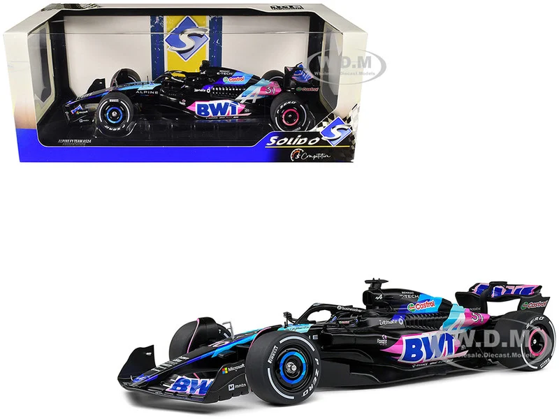 Alpine A524 Presentation Edition "BWT" "Formula One F1 World Championship" (2024) "Competition" Series 1/18 Diecast Model Car by Solido - Formula 1 Models