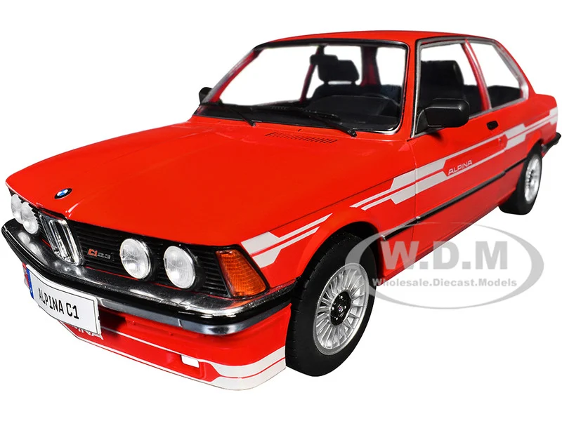 1980 Alpina E21 C1 2.3 Red with Gray Stripes 1/18 Diecast Model Car by Solido - BMW Models