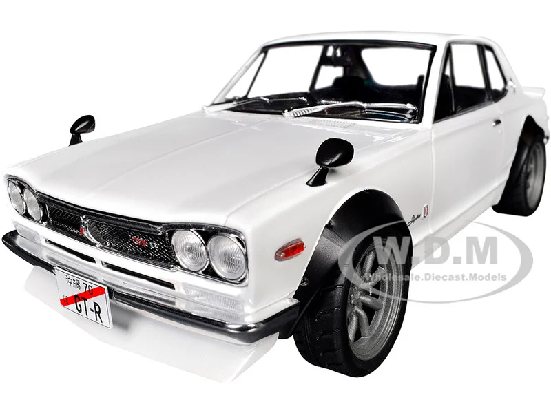 1970 Nissan Skyline (C10) Hakosuka RHD (Right Hand Drive) White 1/18 Diecast Model Car by Solido - Nissan Models