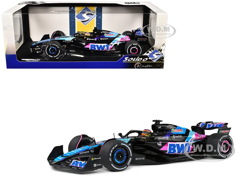 Alpine A524 #31 Esteban Ocon "BWT" Formula One F1 Miami GP (2024) "Competition" Series 1/18 Diecast Model Car by Solido - Formula 1 Models
