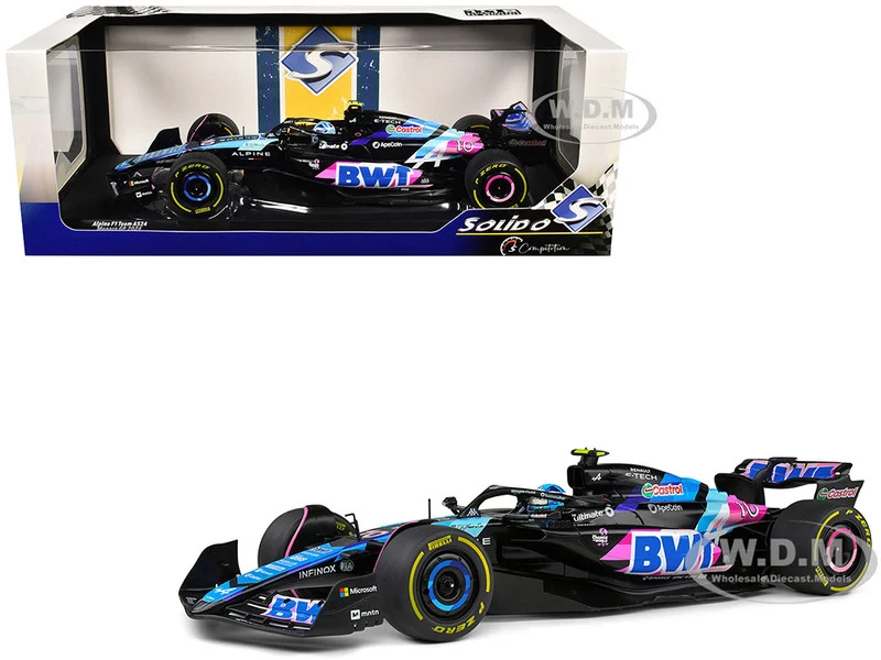 Alpine A524 #10 Pierre Gasly "BWT" Formula One F1 Monaco GP (2024) "Competition" Series 1/18 Diecast Model Car by Solido - Formula 1 Models