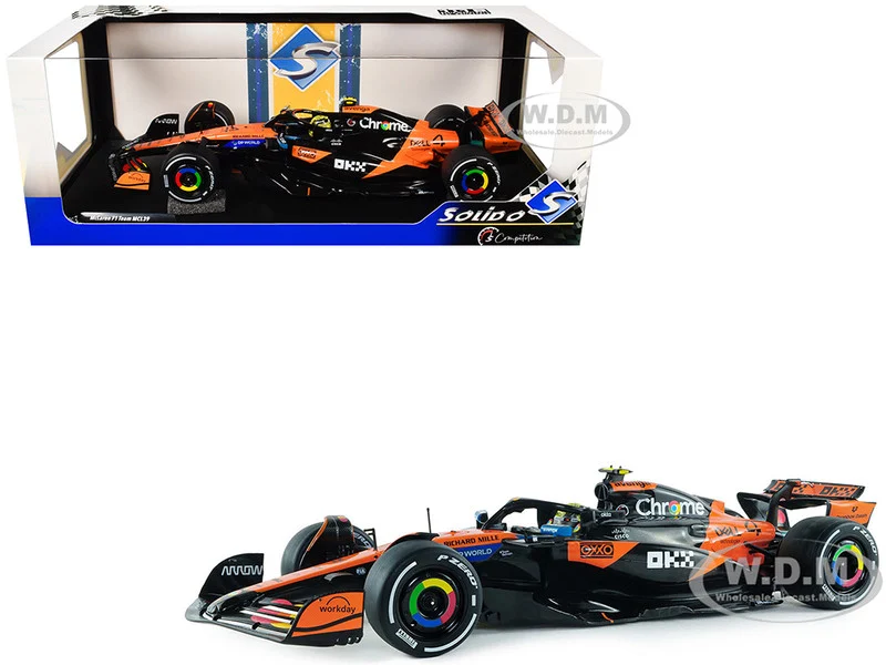 McLaren MCL39 #4 Lando Norris "OKX" Winner Formula One F1 "Australian GP" (2025) "Competition" Series 1/18 Diecast Model Car by Solido - Formula 1 Models