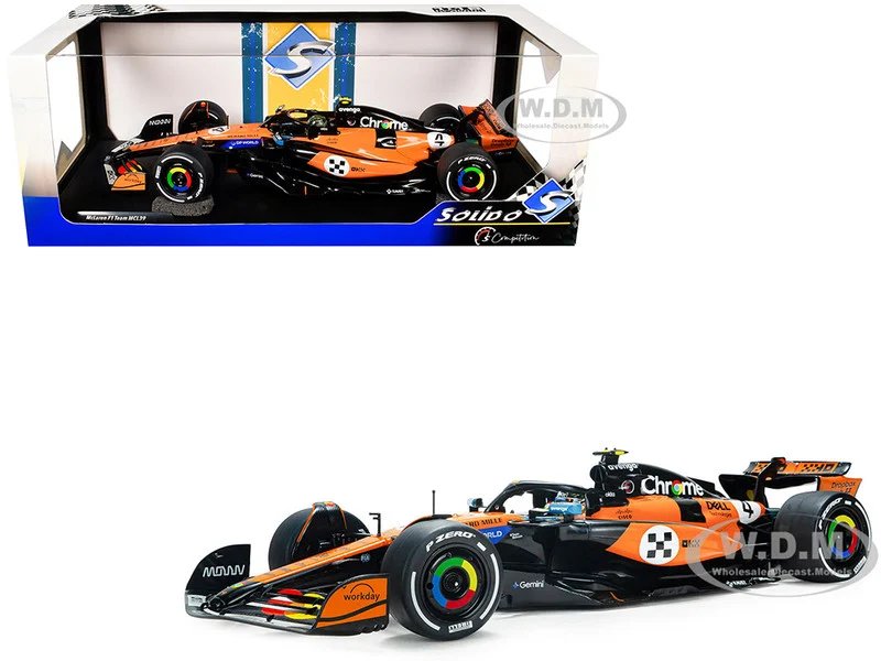 McLaren MCL39 #4 Lando Norris "OKX" Winner Formula One F1 "Monaco GP" (2025) "Competition" Series 1/18 Diecast Model Car by Solido - Formula 1 Models