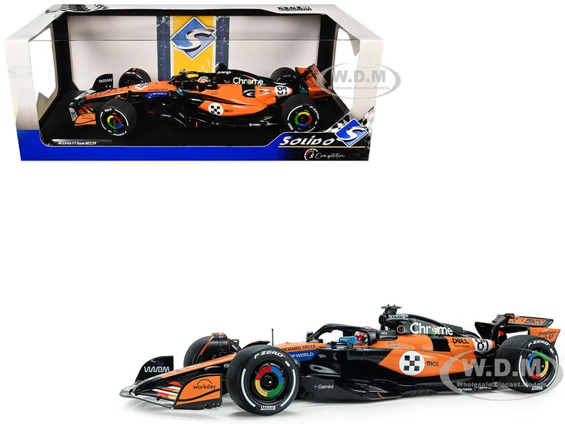 McLaren MCL39 #81 Oscar Piastri "OKX" 3rd Place Formula One F1 "Monaco GP" (2025) "Competition" Series 1/18 Diecast Model Car by Solido - Formula 1 Models