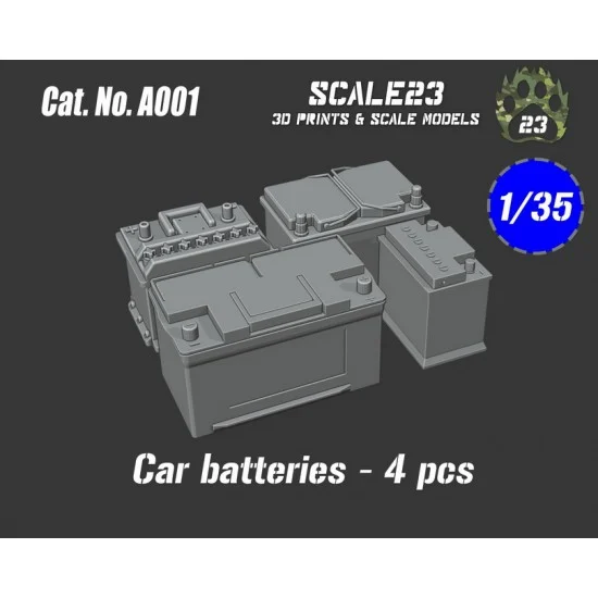 Scale23 35-A001 1/35 Car Batteries (4pcs)