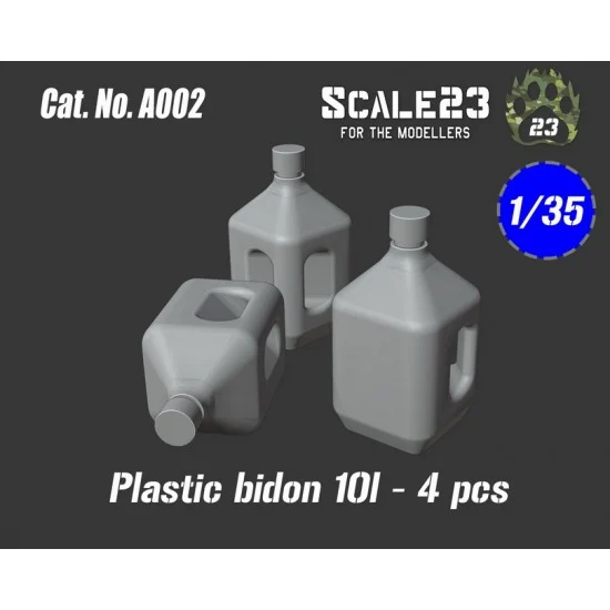 Scale23 35-A002 1/35 Plastic Bidon 10L (4pcs)