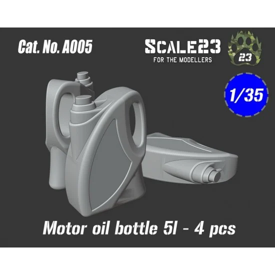 Scale23 35-A005 1/35 Motor Oil Bottle 5L (4pcs)