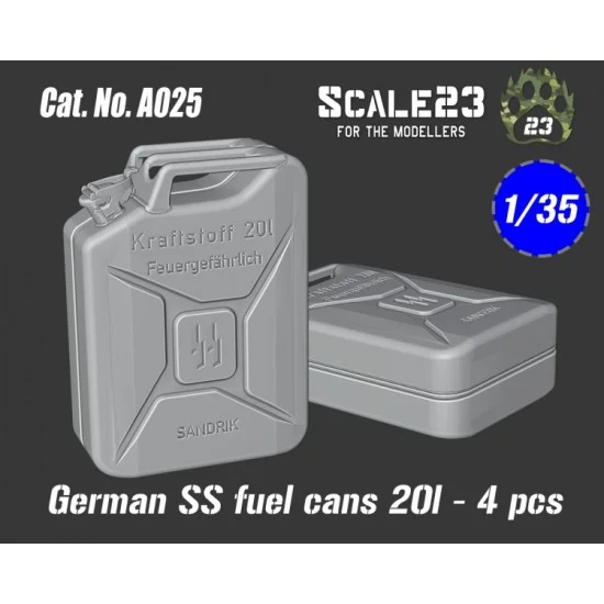 Scale23 35-A025 1/35 German SS Fuel Cans 20L (4pcs)