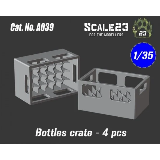 Scale23 35-A039 1/35 Bottles Crate (4pcs)