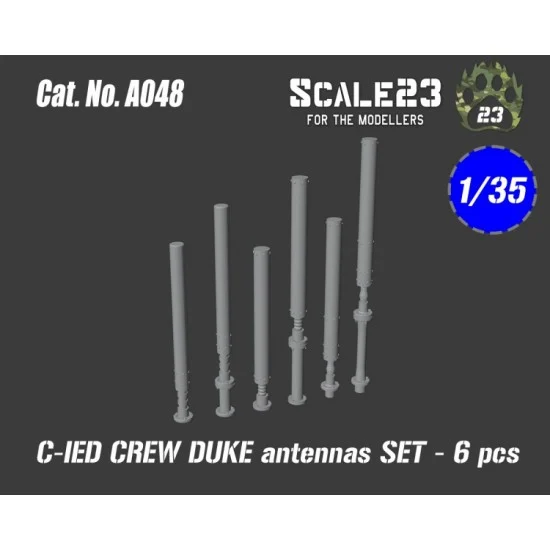 Scale23 35-A048 1/35 C-IED Crew Duke Antennas Mixed Set (6pcs)