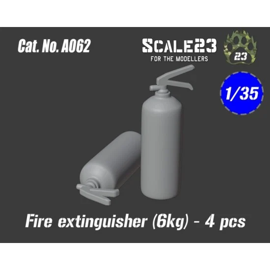 Scale23 35-A062 1/35 Fire Extinguisher 6kg (4pcs)
