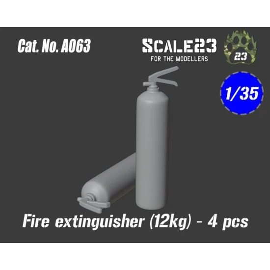 Scale23 35-A063 1/35 Fire Extinguisher 12kg (4pcs)