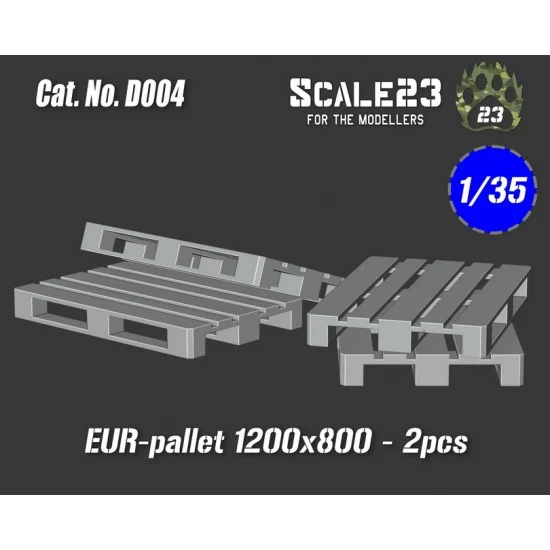 Scale23 35-D004 1/35 Eur Pallet 1200X800 (2pcs)