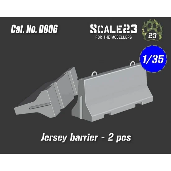 Scale23 35-D006 1/35 Jersey Concrete Wall Type 1 (1pc)