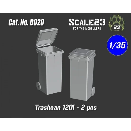 Scale23 35-D020 1/35 Trashcan 120L (2pcs)