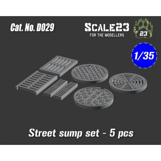 Scale23 35-D029 1/35 Street Sump Set (5pcs)