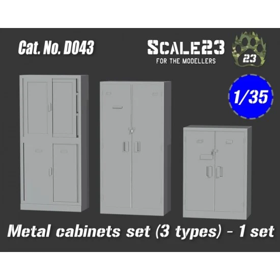 Scale23 35-D043 1/35 Metal Cabinets Set (3 Types)