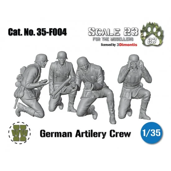 Scale23 35-F004 1/35 German Artilery Crews (4 figures)