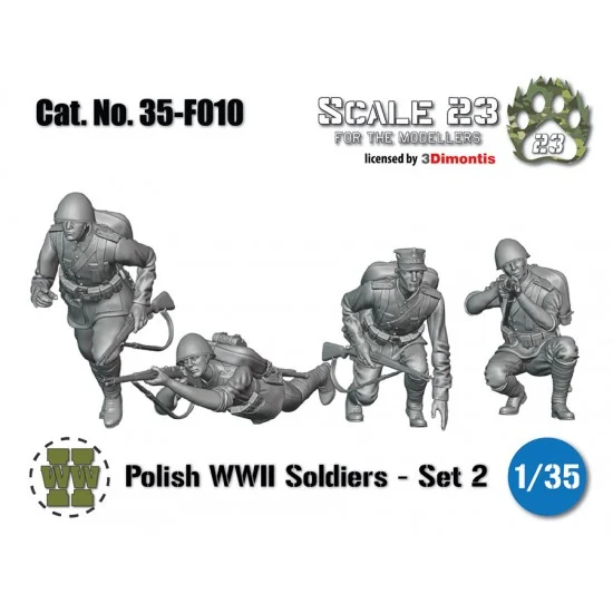 Scale23 35-F010 1/35 WWII Polish Soldiers - Set 2 (4 figures)