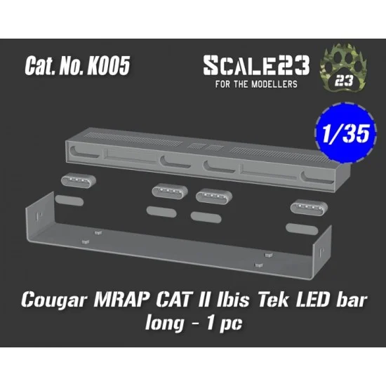 Scale23 35-K005 1/35 Cougar MRAP Cat II Ibis Tek Led Bar Long (1pc)