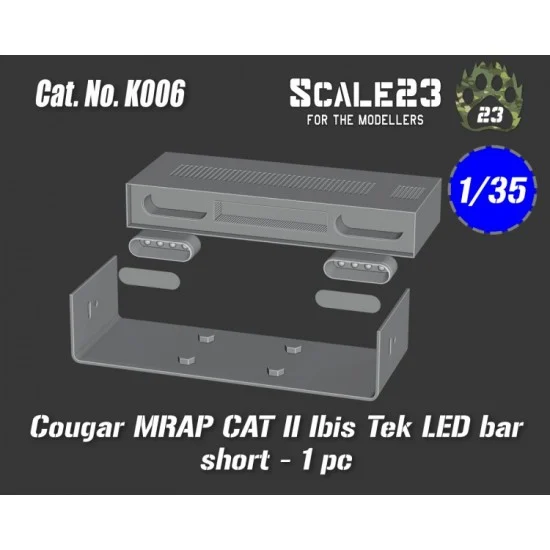 Scale23 35-K006 1/35 Cougar MRAP Cat II Ibis Tek Led Bar Short (1pc)