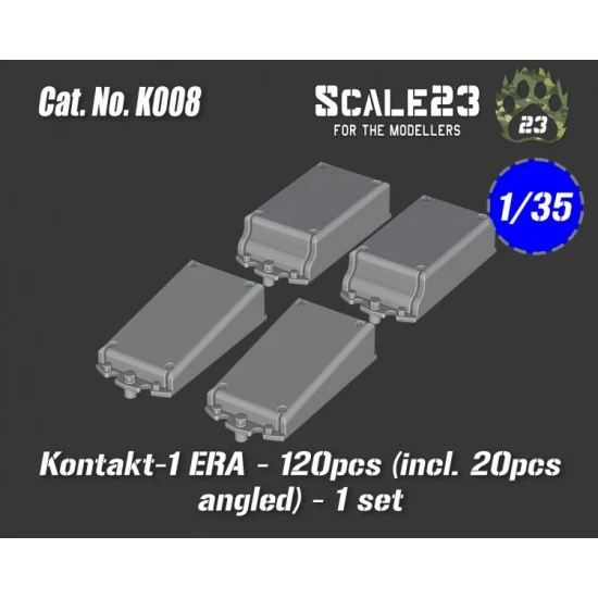 Scale23 35-K008 1/35 Kontakt-1 ERA 120pcs (Incl. 20pcs Angled)