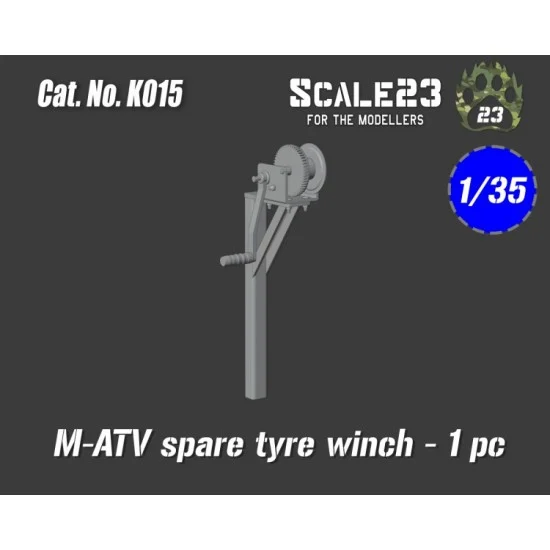 Scale23 35-K015 1/35 M-ATV Spare Tyre Winch (1pc)