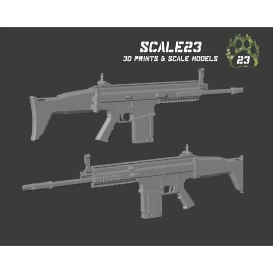 Scale23 35-U004 1/35 Scar-H (4pcs) Assault Rifles