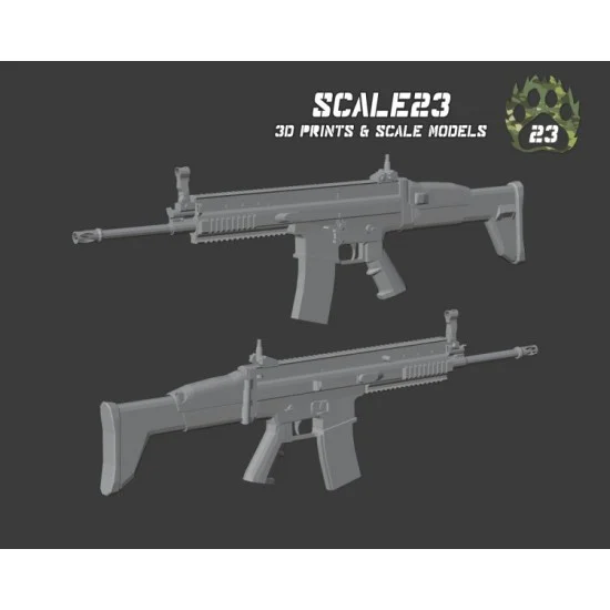 Scale23 35-U005 1/35 Scar-L (4pcs) Assault Rifles