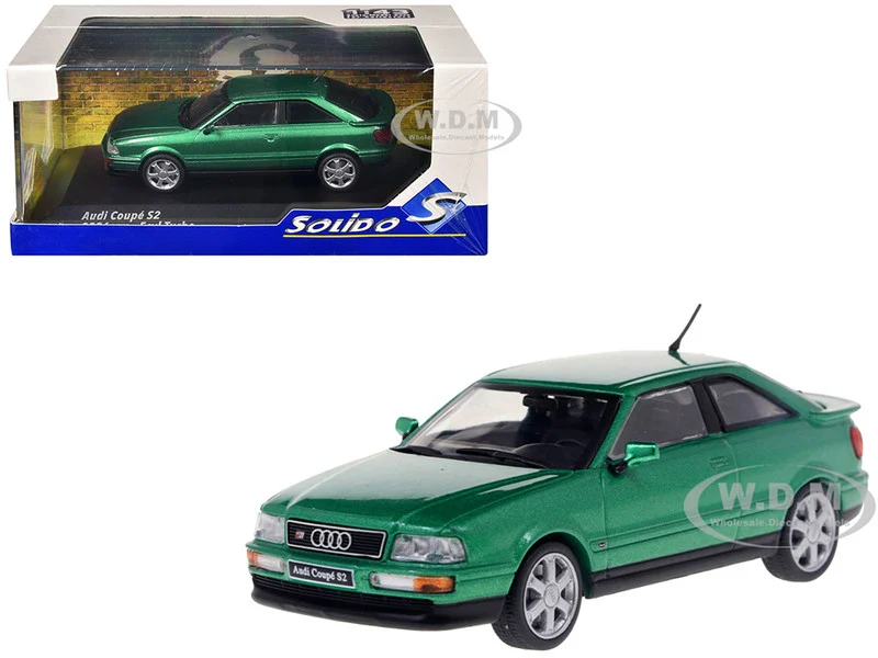 1994 Audi Coupe S2 Cricket Green Metallic 1/43 Diecast Model Car by Solido - Audi Models