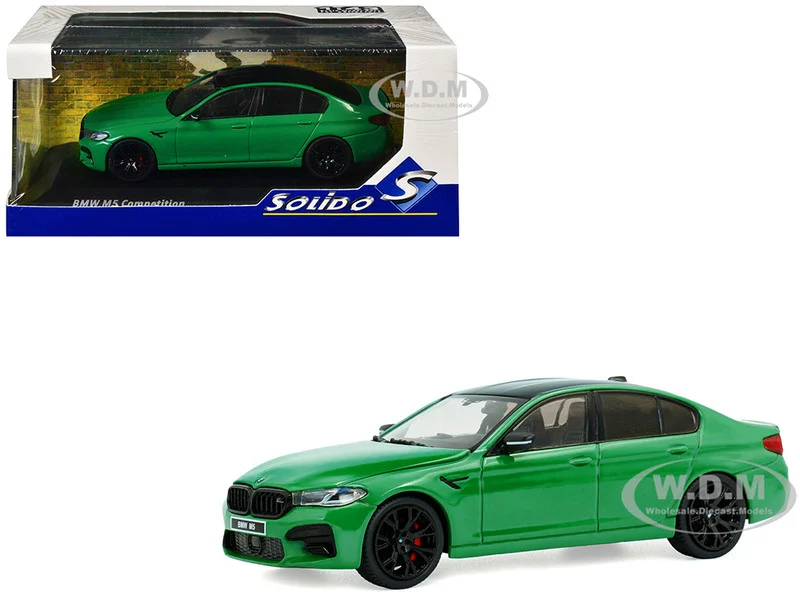 2022 BMW M5 Competition Signal Green with Black Top 1/43 Diecast Model Car by Solido - BMW Models