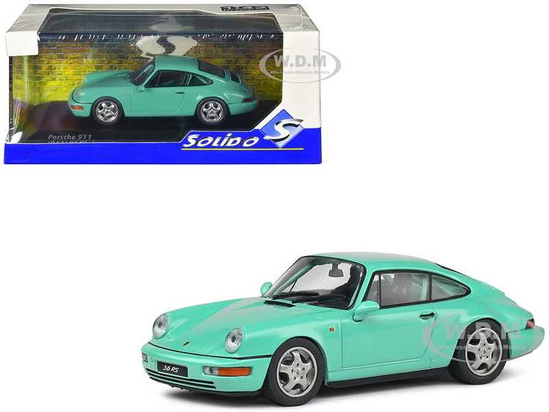 Porsche 911 (964) RS Clubsport Mint Green 1/43 Diecast Model Car by Solido - Porsche Models