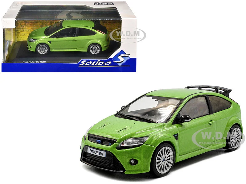2010 Ford Focus MKII RS Ultimate Green Metallic 1/43 Diecast Model Car by Solido - Ford Models
