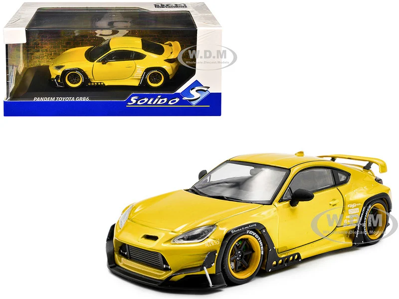 2022 Toyota Pandem GR86 Yellow 1/43 Diecast Model Car by Solido - Toyota Models