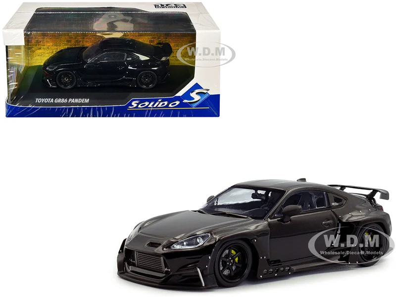 2022 Toyota Pandem GR86 Black 1/43 Diecast Model Car by Solido - Toyota Models