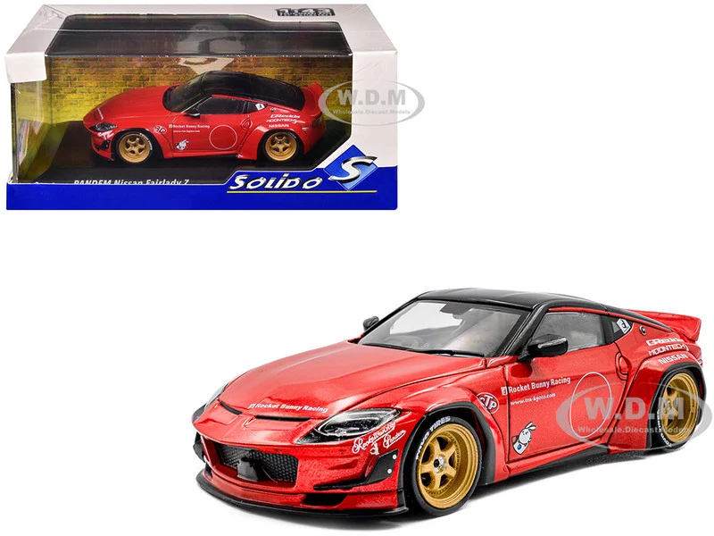 2022 Nissan Pandem Fairlady Z RHD (Right Hand Drive) Red Metallic with Black Top 1/43 Diecast Model Car by Solido - Nissan Models