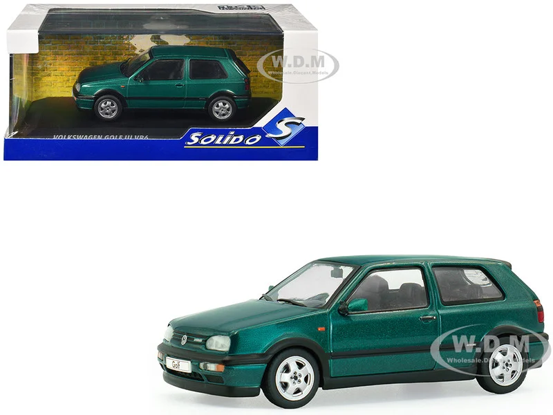 1994 Volkswagen Golf MKIII VR6 Dragon Green Pearl 1/43 Diecast Model Car by Solido - Volkswagen Models