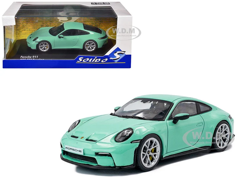 2023 Porsche 911 (992) GT3 Touring Mint Green 1/43 Diecast Model Car by Solido - Porsche Models
