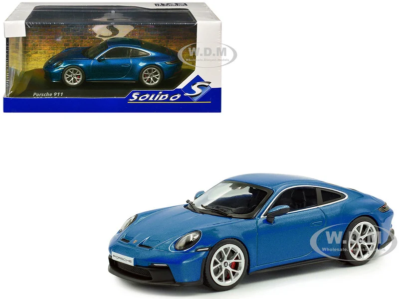 2023 Porsche 911 (992) GT3 Touring South Sea Blue Metallic 1/43 Diecast Model Car by Solido - Porsche Models