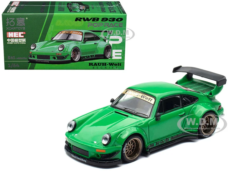 RWB 930 Green "Hobby Expo China 2026" 1/64 Diecast Model Car by Pop Race - Porsche Models