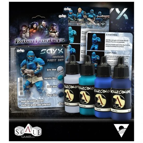 Scale75 FFP03 Acrylic Paints Set for Fallen Frontiers Saix (4 x 17ml) - Hobby & Model Paints