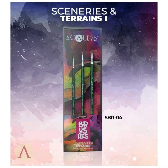 Scale75 SBR04 Sceneries & Terrains I - Round Pointed Brushes for Sceneries & Terrains (3pcs)