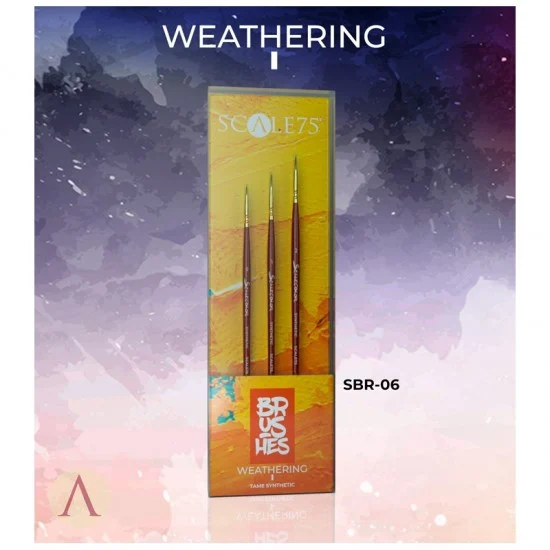Scale75 SBR06 Weathering I - Round Pointed Brushes for Weathering (3pcs)