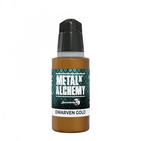 Scale75 SC73 Acrylic Paint - Metal 'n Alchemy #Dwarven Gold (17ml, Ultra Fine Pigment)