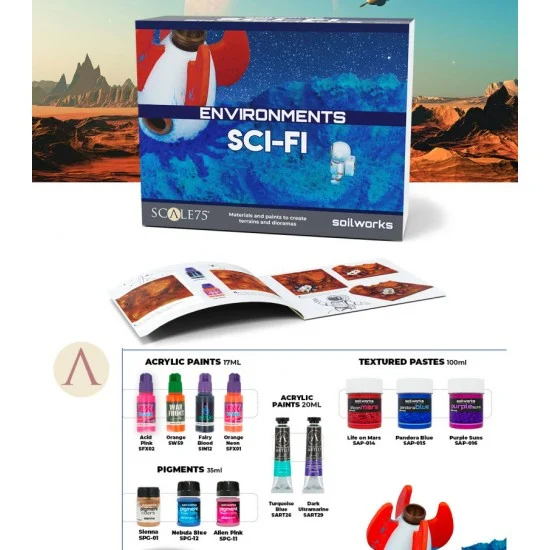 Scale75 SEN009 [Soil Works] Environments Sci-Fi Scenery Colour & Weathering set