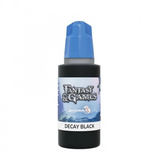 Scale75 SFG00 Acrylic Paint - Fantasy & Games #Decay Black (17ml, Satin Finish)