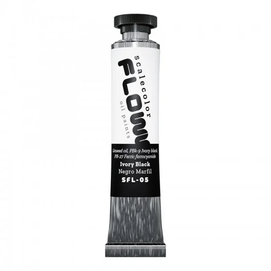 Scale75 SFL05 Scalecolor Flow Range - Ivory Black (20ml Oil Paint Tube)