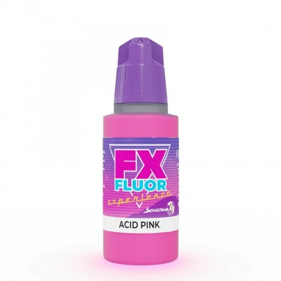 Scale75 SFX02 Acrylic Fluorescent Paint - Acid Pink (17ml, Matt Finish)